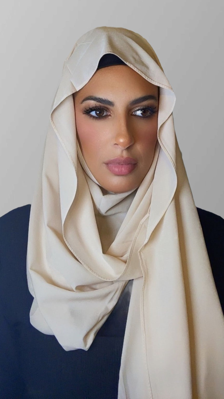 Hijab air beige clair