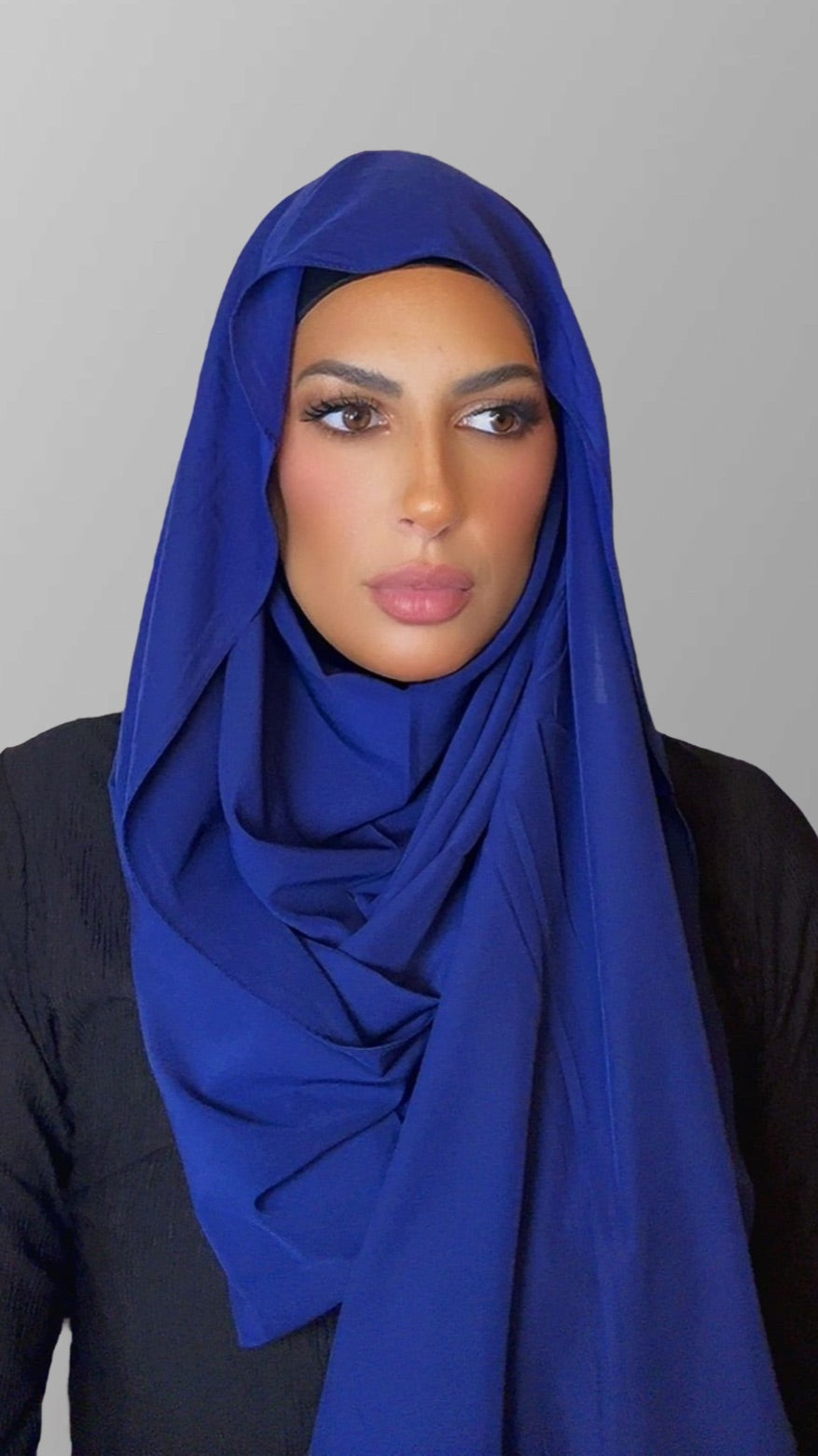 Hijab air bleu foncé