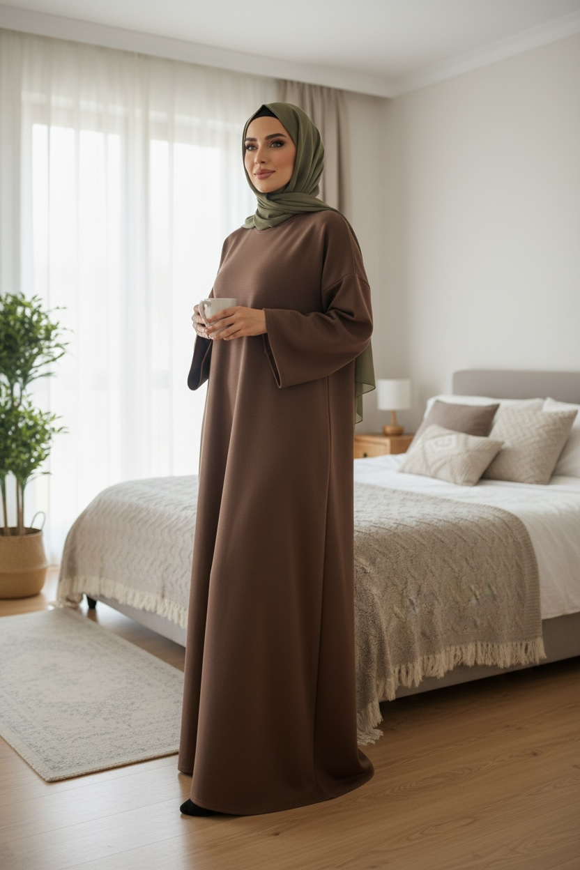Robe décontractée col montant