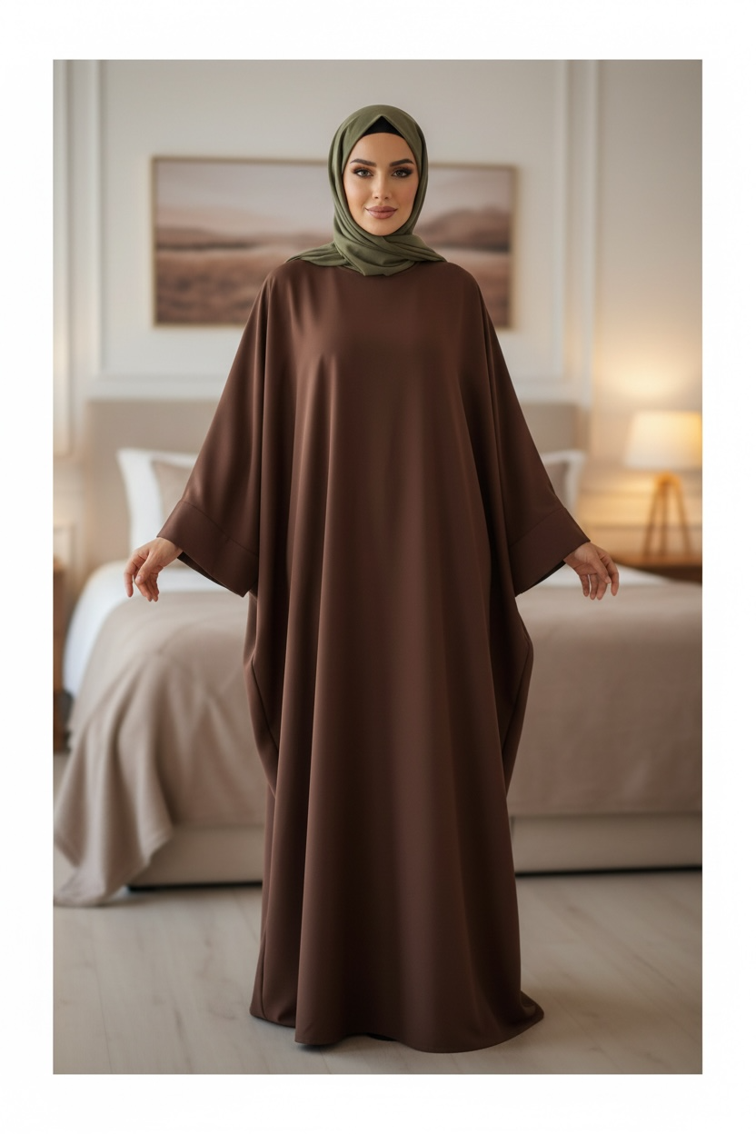 Abaya mastour manche papillon