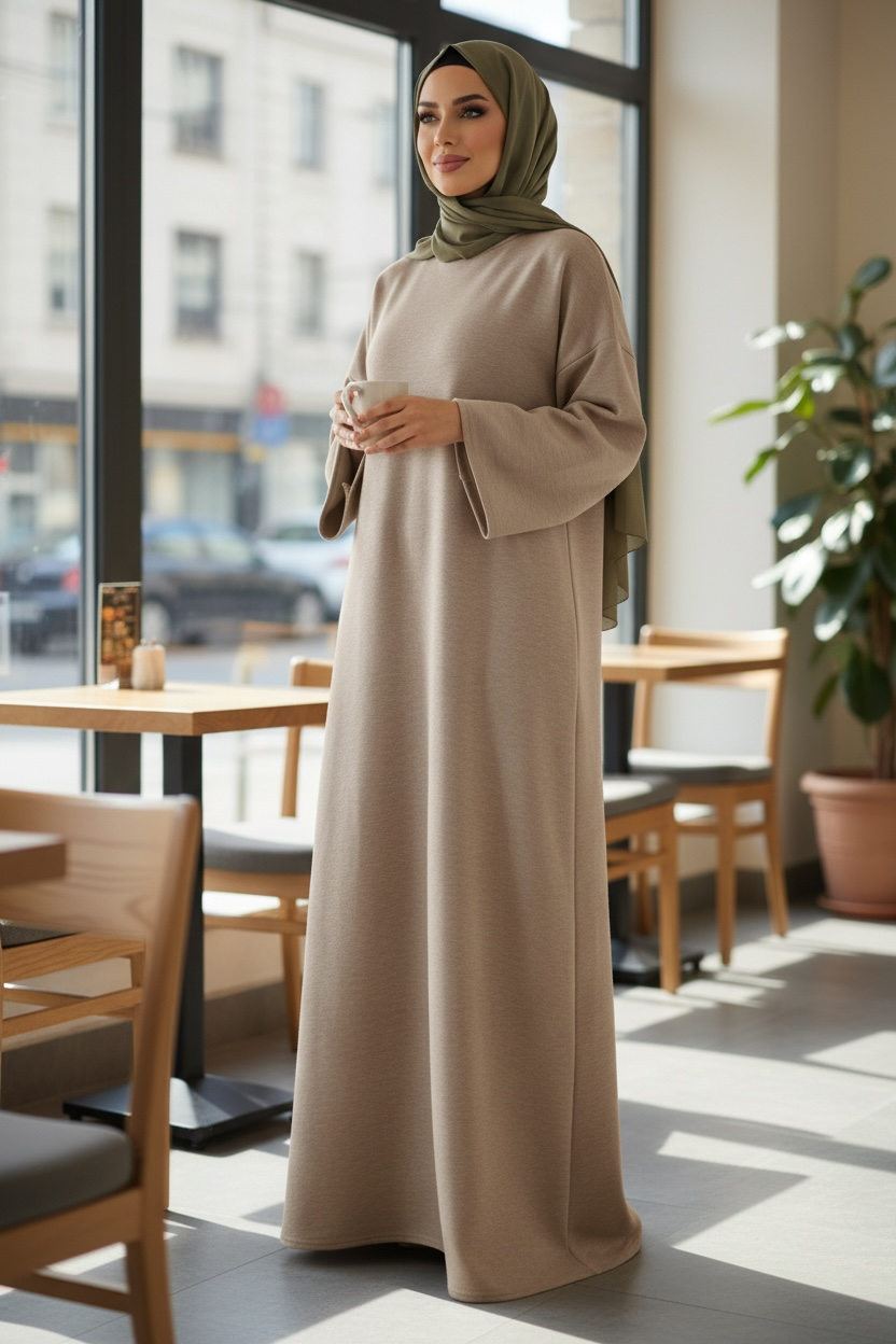 Robe décontractée col montant