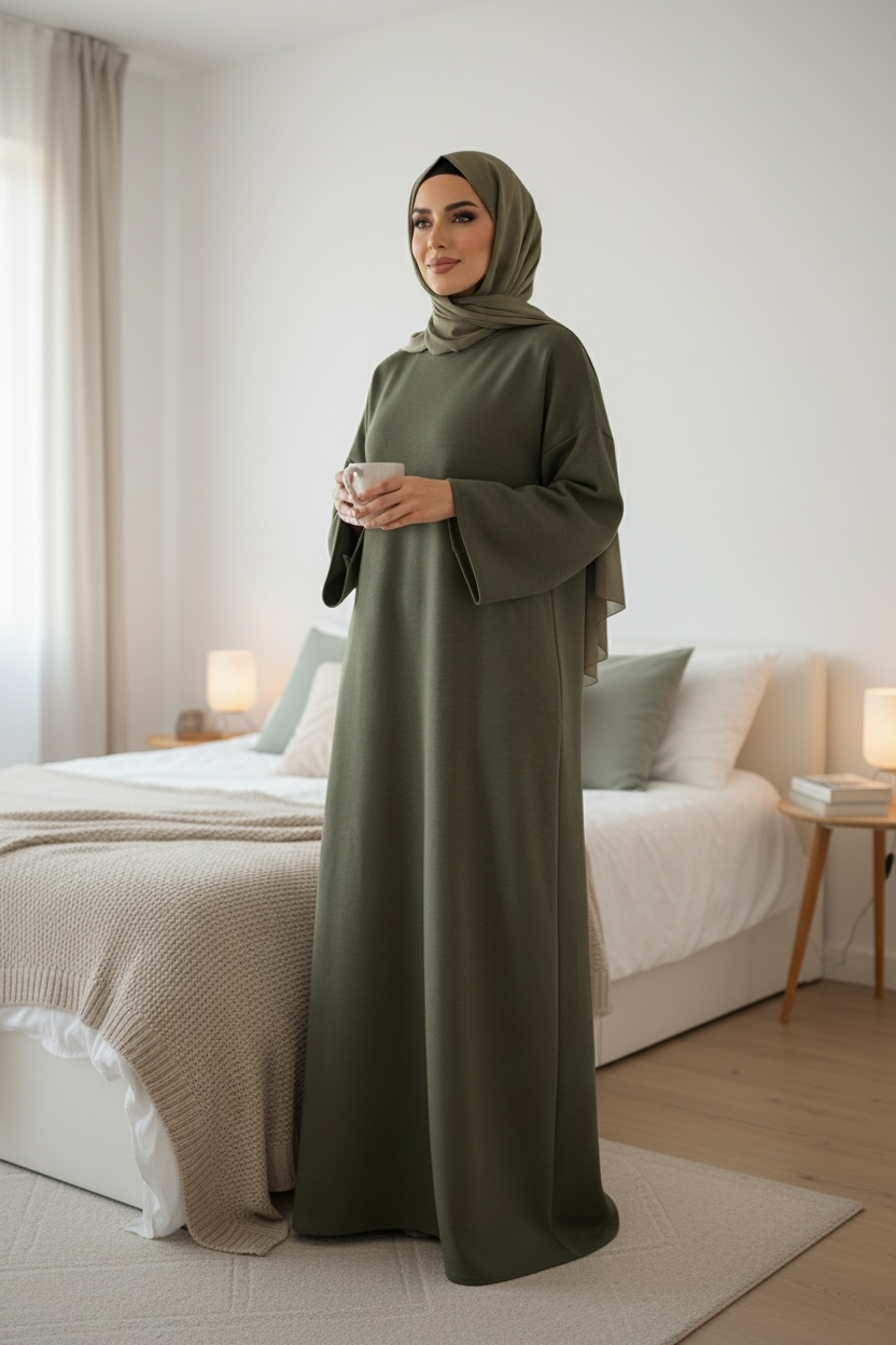 Robe décontractée col montant