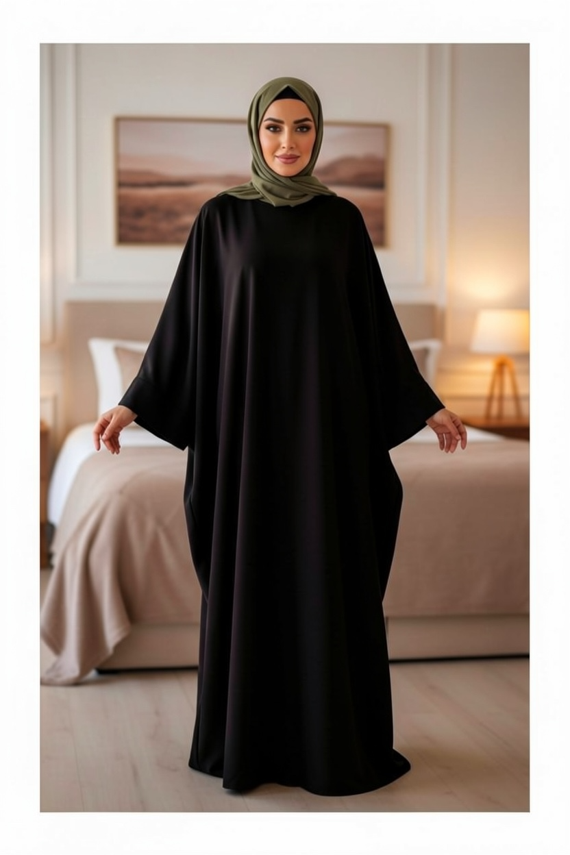 Abaya mastour manche papillon