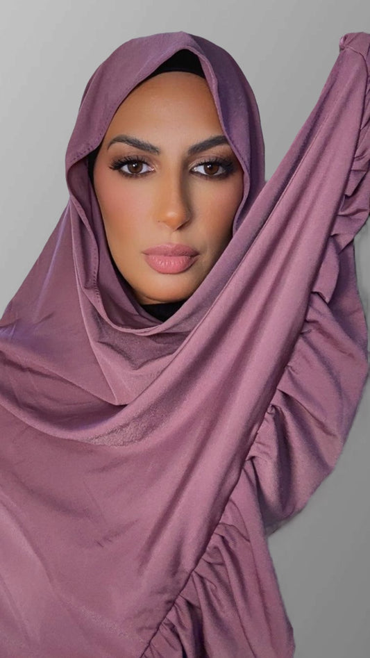 Hijab a volant violine