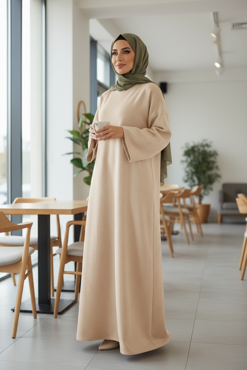 Robe décontractée col montant