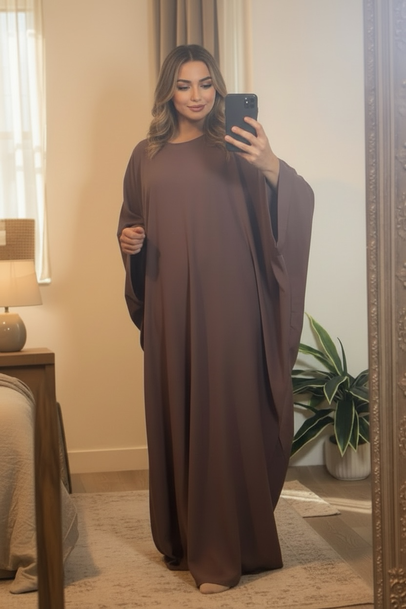 Abaya mastour manche papillon