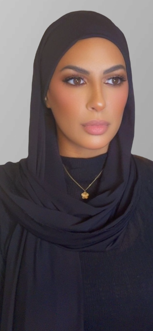 Hijab jersey premium a nouer noir